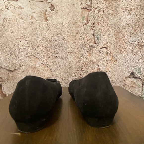 Vaneli Black Suede Loafers with Silver Placket - Picture 3 of 5